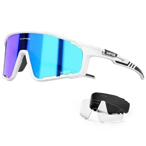 KAPVOE Polarized Cycling Glasses Men Women Mountain Bike Glasses MTB Riding TR90 Sport Sunglasses Running Bicycle K76 