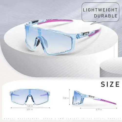 KAPVOE Polarized Cycling Glasses Men Women Mountain Bike Glasses MTB Riding TR90 Sport Sunglasses Running Bicycle K76 - 5