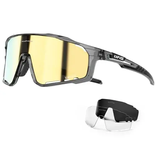 KAPVOE Polarized Cycling Glasses Men Women Mountain Bike Glasses MTB Riding TR90 Sport Sunglasses Running Bicycle K76 - 1