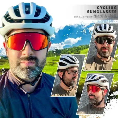 KAPVOE Polarized Cycling Glasses Men Women Mountain Bike Glasses MTB Riding TR90 Sport Sunglasses Running Bicycle K93 - KAPVOE (1)