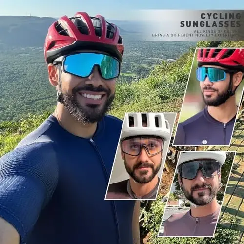 KAPVOE Polarized Cycling Glasses Men Women Mountain Bike Glasses MTB Riding TR90 Sport Sunglasses Running Bicycle K93 - KAPVOE (1)