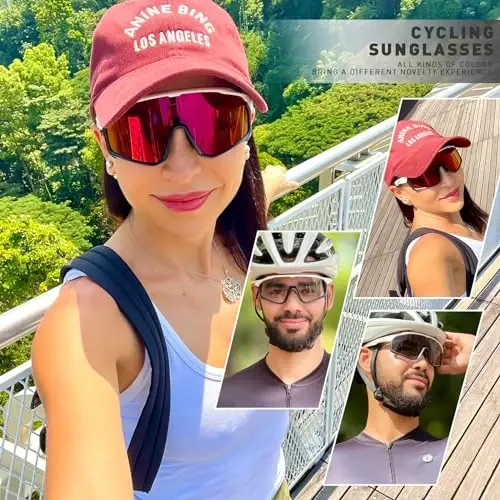 KAPVOE Polarized Cycling Glasses Men Women Mountain Bike Glasses MTB Riding TR90 Sport Sunglasses Running Bicycle K93 - 2