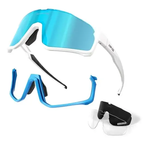 KAPVOE Polarized Cycling Glasses Men Women Mountain Bike Glasses MTB Riding TR90 Sport Sunglasses Running Bicycle K93 