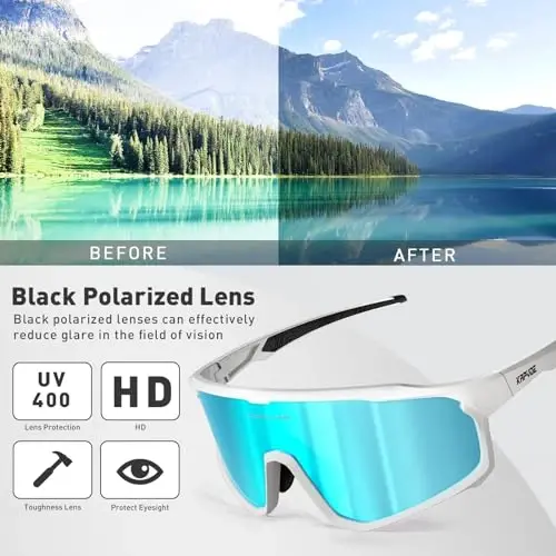 KAPVOE Polarized Cycling Glasses Men Women Mountain Bike Glasses MTB Riding TR90 Sport Sunglasses Running Bicycle K93 - 4