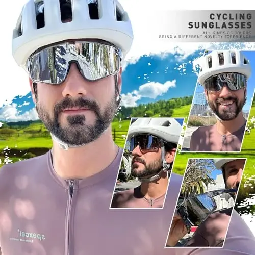 KAPVOE Polarized Cycling Glasses Men Women Mountain Bike Glasses MTB Riding TR90 Sport Sunglasses Running Bicycle K93 - 2