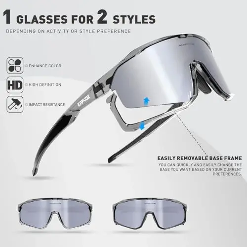 KAPVOE Polarized Cycling Glasses Men Women Mountain Bike Glasses MTB Riding TR90 Sport Sunglasses Running Bicycle K93 - 3