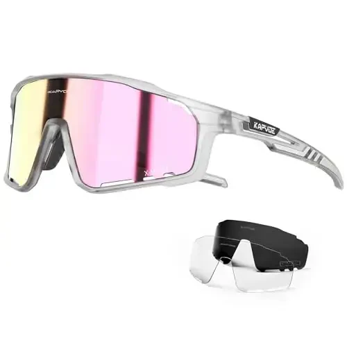 KAPVOE Polarized Cycling Glasses Men Women Mountain Bike Glasses MTB Riding TR90 Sport Sunglasses Running Bicycle K76 - KAPVOE