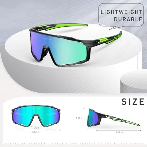 KAPVOE Polarized Cycling Glasses Men Women Mountain Bike Glasses MTB Riding TR90 Sport Sunglasses Running Bicycle K76 - 5