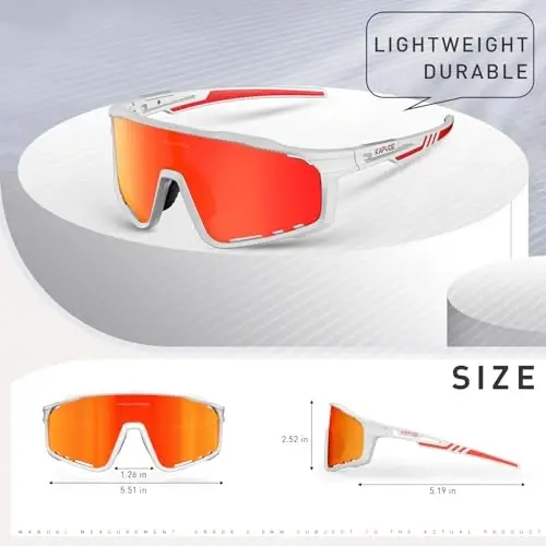 KAPVOE Polarized Cycling Glasses Men Women Mountain Bike Glasses MTB Riding TR90 Sport Sunglasses Running Bicycle K76 - 5