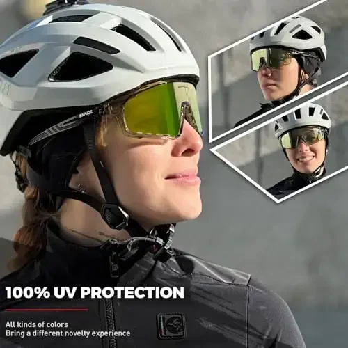 KAPVOE Polarized Cycling Glasses Men Women Mountain Bike Glasses MTB Riding TR90 Sport Sunglasses Running Bicycle K76 - 2