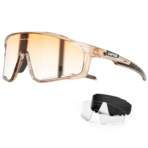 KAPVOE Polarized Cycling Glasses Men Women Mountain Bike Glasses MTB Riding TR90 Sport Sunglasses Running Bicycle K76 - 1