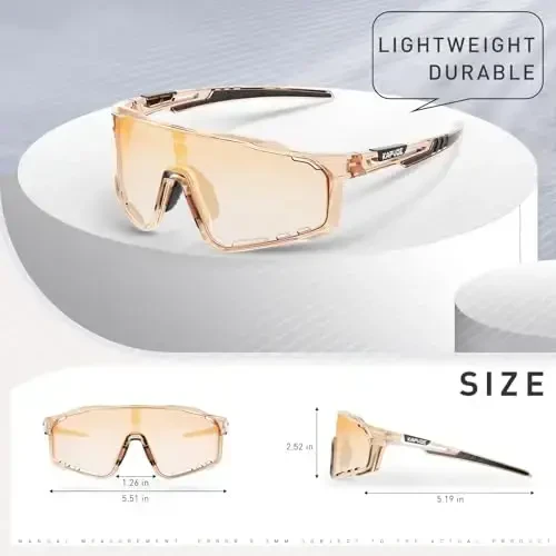 KAPVOE Polarized Cycling Glasses Men Women Mountain Bike Glasses MTB Riding TR90 Sport Sunglasses Running Bicycle K76 - 5