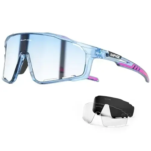 KAPVOE Polarized Cycling Glasses Men Women Mountain Bike Glasses MTB Riding TR90 Sport Sunglasses Running Bicycle K76 - KAPVOE