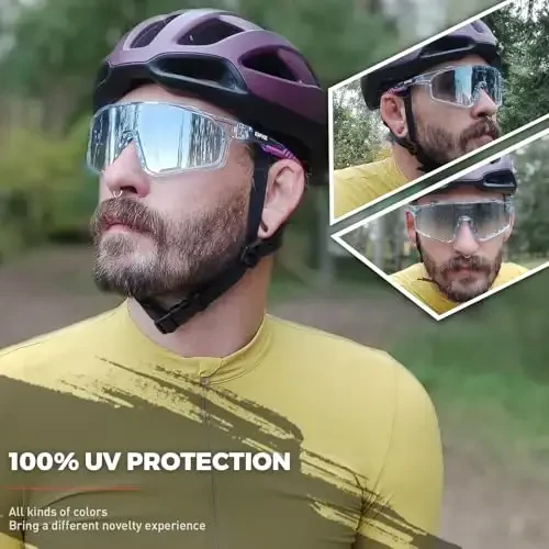 KAPVOE Polarized Cycling Glasses Men Women Mountain Bike Glasses MTB Riding TR90 Sport Sunglasses Running Bicycle K76 - 2