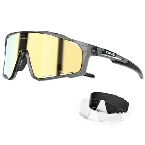 KAPVOE Polarized Cycling Glasses Men Women Mountain Bike Glasses MTB Riding TR90 Sport Sunglasses Running Bicycle K76 