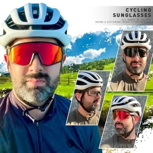 KAPVOE Polarized Cycling Glasses Men Women Mountain Bike Glasses MTB Riding TR90 Sport Sunglasses Running Bicycle K93 - 2