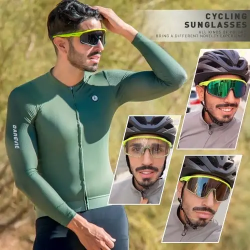 KAPVOE Polarized Cycling Glasses Men Women Mountain Bike Glasses MTB Riding TR90 Sport Sunglasses Running Bicycle K93 - 2