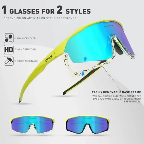 KAPVOE Polarized Cycling Glasses Men Women Mountain Bike Glasses MTB Riding TR90 Sport Sunglasses Running Bicycle K93 - 3