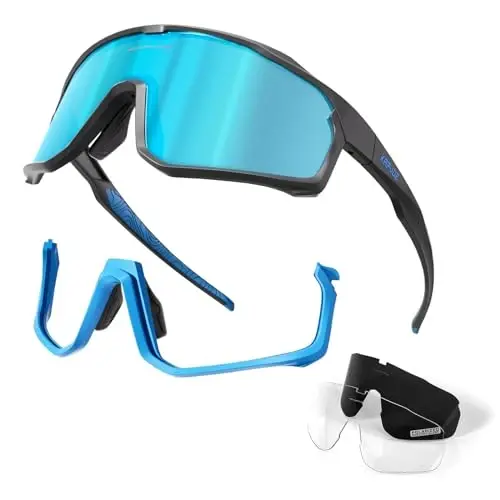 KAPVOE Polarized Cycling Glasses Men Women Mountain Bike Glasses MTB Riding TR90 Sport Sunglasses Running Bicycle K93 - 1