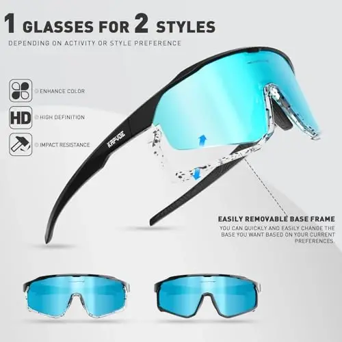 KAPVOE Polarized Cycling Glasses Men Women Mountain Bike Glasses MTB Riding TR90 Sport Sunglasses Running Bicycle K93 - 3