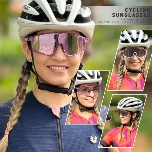 KAPVOE Polarized Cycling Glasses Men Women Mountain Bike Glasses MTB Riding TR90 Sport Sunglasses Running Bicycle Triathlon - 2