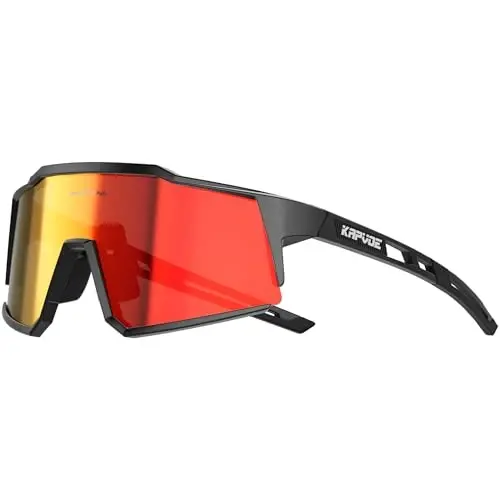 KAPVOE Polarized Glasses With 1 Lens Or 4 Lens UV Protection for Women Men Cycling Sunglasses Tr90 Frame Sports Bike K9022 - 1