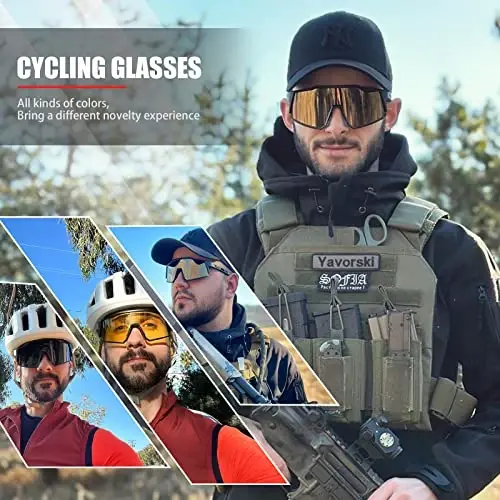 KAPVOE Polarized Glasses With 1 Lens Or 4 Lens UV Protection for Women Men Cycling Sunglasses Tr90 Frame Sports Bike K9022 - MODAZONE (1)