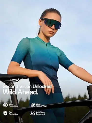 KAPVOE Polarized Glasses With 1 Lens Or 4 Lens UV Protection for Women Men Cycling Sunglasses Tr90 Frame Sports Bike K9022 - 5