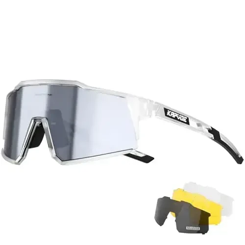 KAPVOE Polarized ko'zoynak 1 linzali yoki 4 linzali ayollar erkaklar uchun UV himoyasi Velosiped quyoshdan saqlaydigan ko'zoynak Tr90 ramkali sport velosipedi K9022 - 1