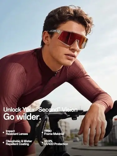 KAPVOE Polarized ko'zoynak 1 linzali yoki 4 linzali UV himoyasi ayollar uchun erkaklar velosiped ko'zoynaklari Tr90 ramkali sport velosipedi K9022 - 3