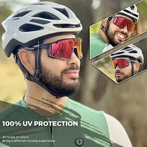KAPVOE Polarized Velosiped ko'zoynaklari Erkaklar Ayollar Tog' Velosiped ko'zoynaklari MTB TR90 Sport Quyoshdan saqlaydigan ko'zoynaklar Yugurish Velosiped K76 - 2