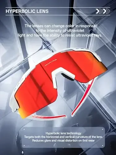 KAPVOE Polarized Velosiped Ko'zoynaklari Erkaklar Ayollar uchun Sport Quyoshdan saqlaydigan ko'zoynaklar, UV400 MTB Velosiped Tog 'Velosiped Ko'zoynaklari 3 linzali K75 - 4