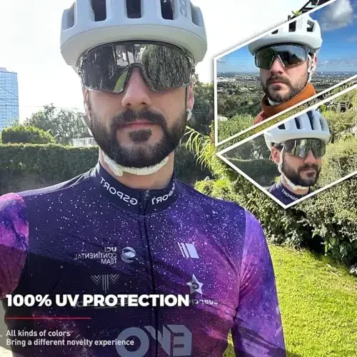 KAPVOE Поляризованные Велоочки Мужские Женские Горные Велоочки MTB Велоспорт TR90 Спортивные Солнцезащитные Очки Бег Велоспорт Триатлон - 11