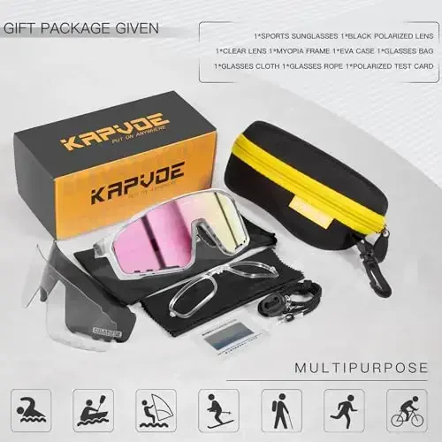 KAPVOE Поляризованные велосипедные очки мужские женские горные велосипедные очки MTB TR90 спортивные солнцезащитные очки для бега велосипед K76 - 6