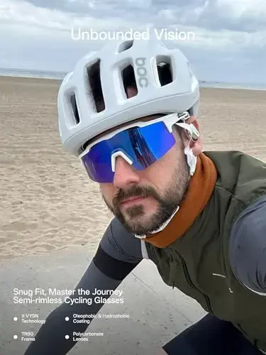 KAPVOE Поляризованные велосипедные очки спортивные солнцезащитные очки для мужчин и женщин, UV400 MTB велосипедные очки для горного велосипеда с 3 линзами K75 - 2