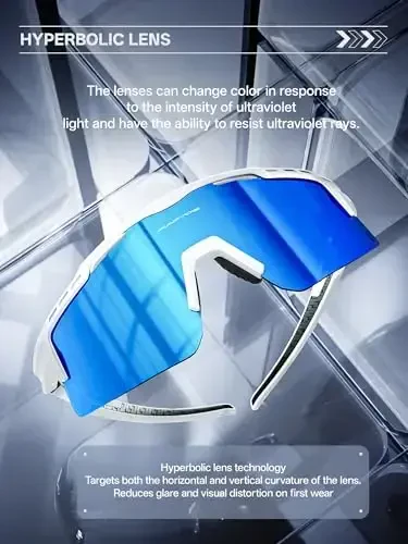 KAPVOE Поляризованные велосипедные очки спортивные солнцезащитные очки для мужчин и женщин, UV400 MTB велосипедные очки для горного велосипеда с 3 линзами K75 - 4