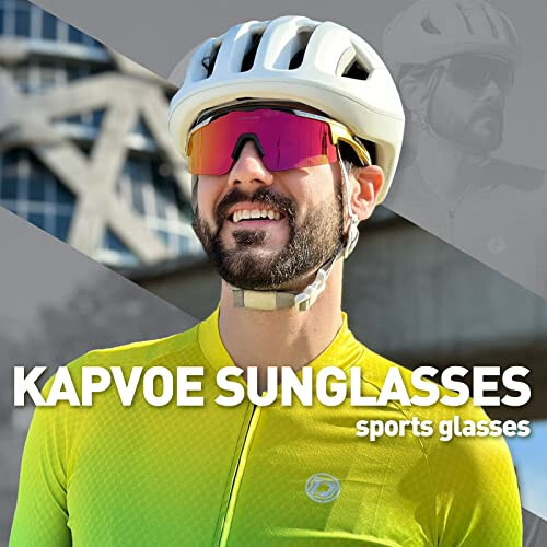 KAPVOE Velosiped Ko'zoynaklari Sport Ko'zoynaklari Erkaklar Ayollar Uchun, Polyarizatsiyalangan UV400 MTB Velosiped Tog' Velosipedlari Ko'zoynaklari 3 Linzali - 2