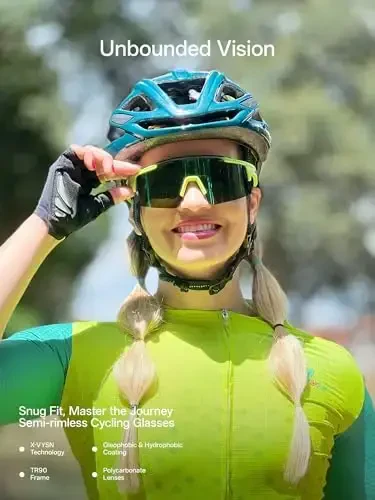 KAPVOE Velosiped Ko'zoynaklari Sport Ko'zoynaklari Erkaklar va Ayollar uchun, Polyarizatsiyalangan UV400 MTB Velosiped Tog' Velosipedi Ko'zoynaklari 3 ta Linzali - 2