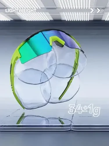 KAPVOE Velosiped Ko'zoynaklari Sport Ko'zoynaklari Erkaklar va Ayollar uchun, Polyarizatsiyalangan UV400 MTB Velosiped Tog' Velosipedi Ko'zoynaklari 3 ta Linzali - 5