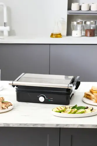 X Inox 2000w Izgara Ve Tost Makinesi 4 Dilim - İnox - 1