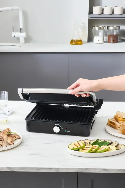 X Inox 2000w Izgara Ve Tost Makinesi 4 Dilim - İnox - 4