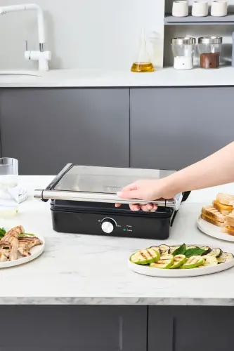 X Inox 2000w Izgara Ve Tost Makinesi 4 Dilim - İnox - 6