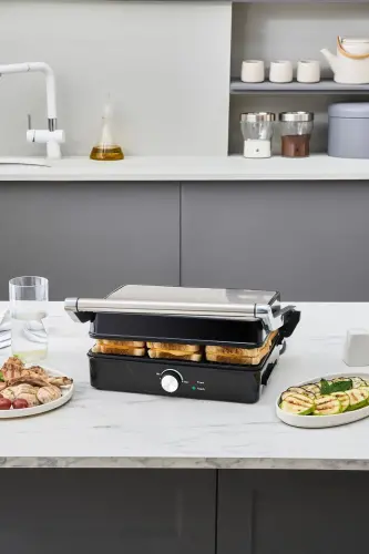 X Inox 2000w Izgara Ve Tost Makinesi 4 Dilim - İnox - 7