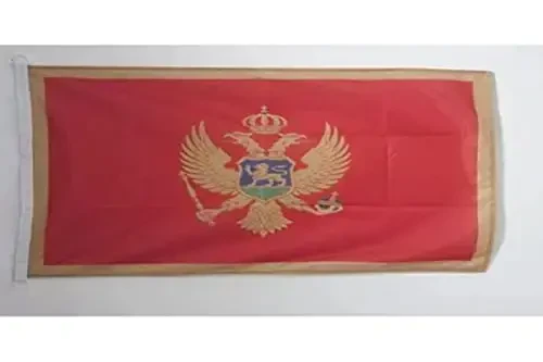 Montenegro NAUTICAL Flag 18'' x 12'' - Montenegrin flags 30 x 45 cm. - Banner 12x18 in for boat - AZ FLAG - 1