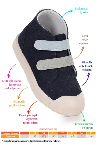 Karamazov Kids Mufasa First Step Hook and Loop Baby Boy Daily Boots - KARAMAZI (1)