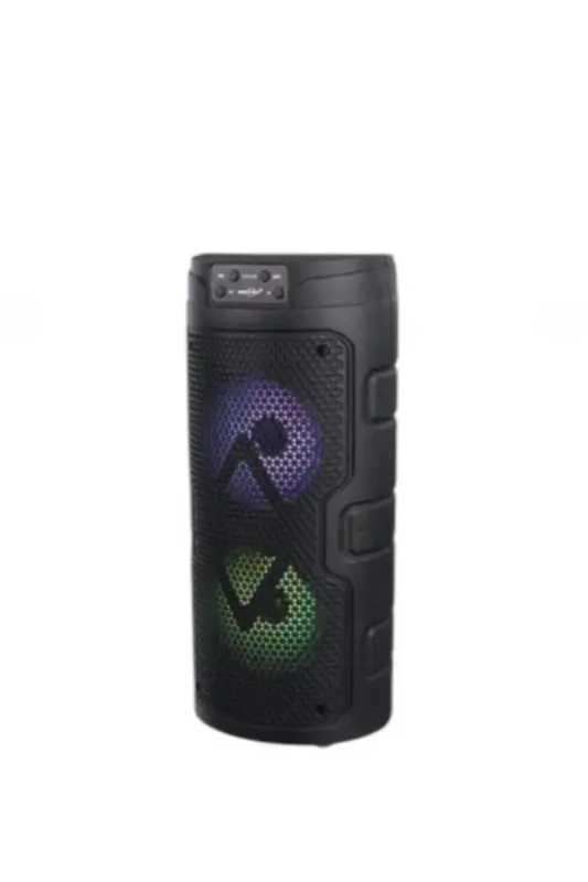 Караоке Bluetooth-колонка с телефонной подставкой, беспроводным сабвуфером, RGB-подсветкой, FM, SD, микрофоном и мощным звуком. - 5