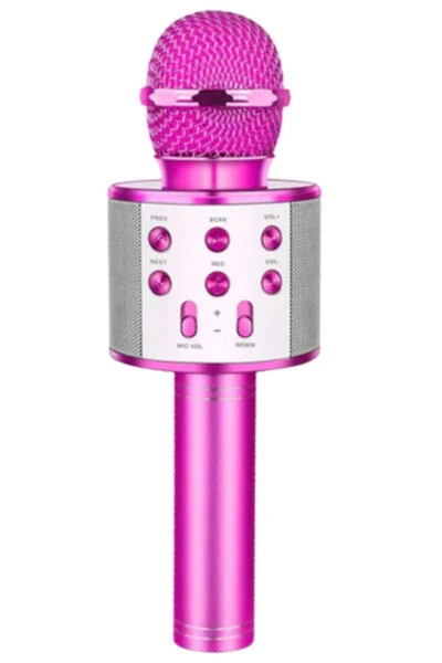 Karaoke Microphone Bluetooth Aux USB SD Card Input (WS-858) - BLUE SPECTRUM