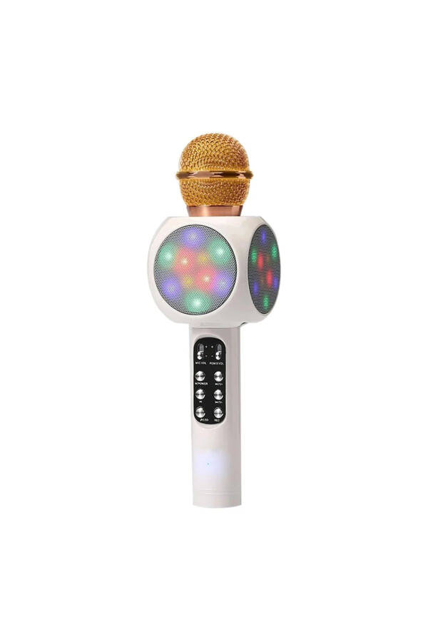 Karaoke Microphone, Bluetooth Kids Microphone, Karaoke Lighted Microphone 1816 White - 2