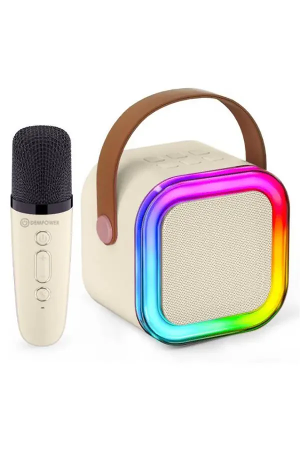 Karaoke Microphone Speaker Set Beige - 1