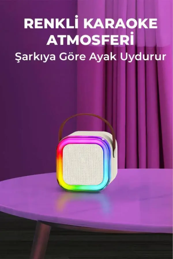 Karaoke Microphone Speaker Set Beige - 6